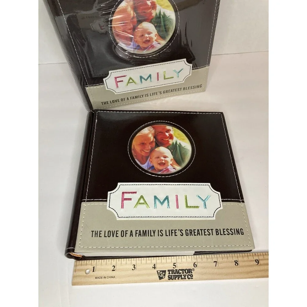 Family Photo Album 2-Up With Memo Space Pocket For Cover Photo Lot Of 2 Albums